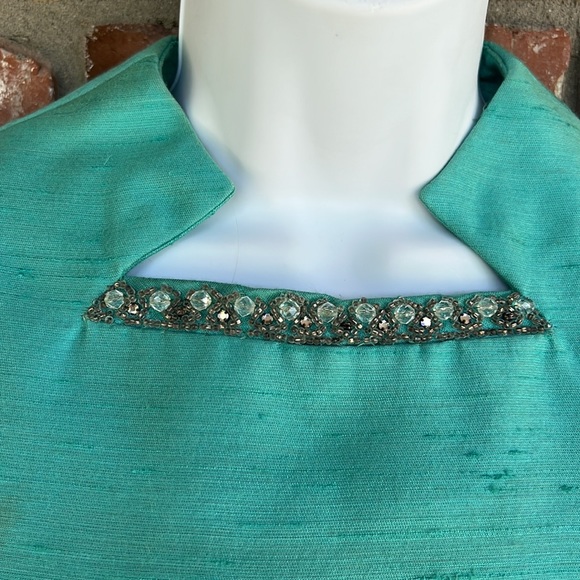 Gus Mayer teal vintage dress size 14 - Picture 2 of 13